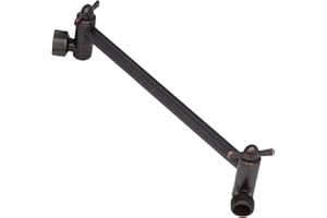 AQUA ELEGANTE Adjustable Shower Head Extension Arm - 10 Inch Brass Shower Arm Extender Hardware - Oil-Rubbed Bronze