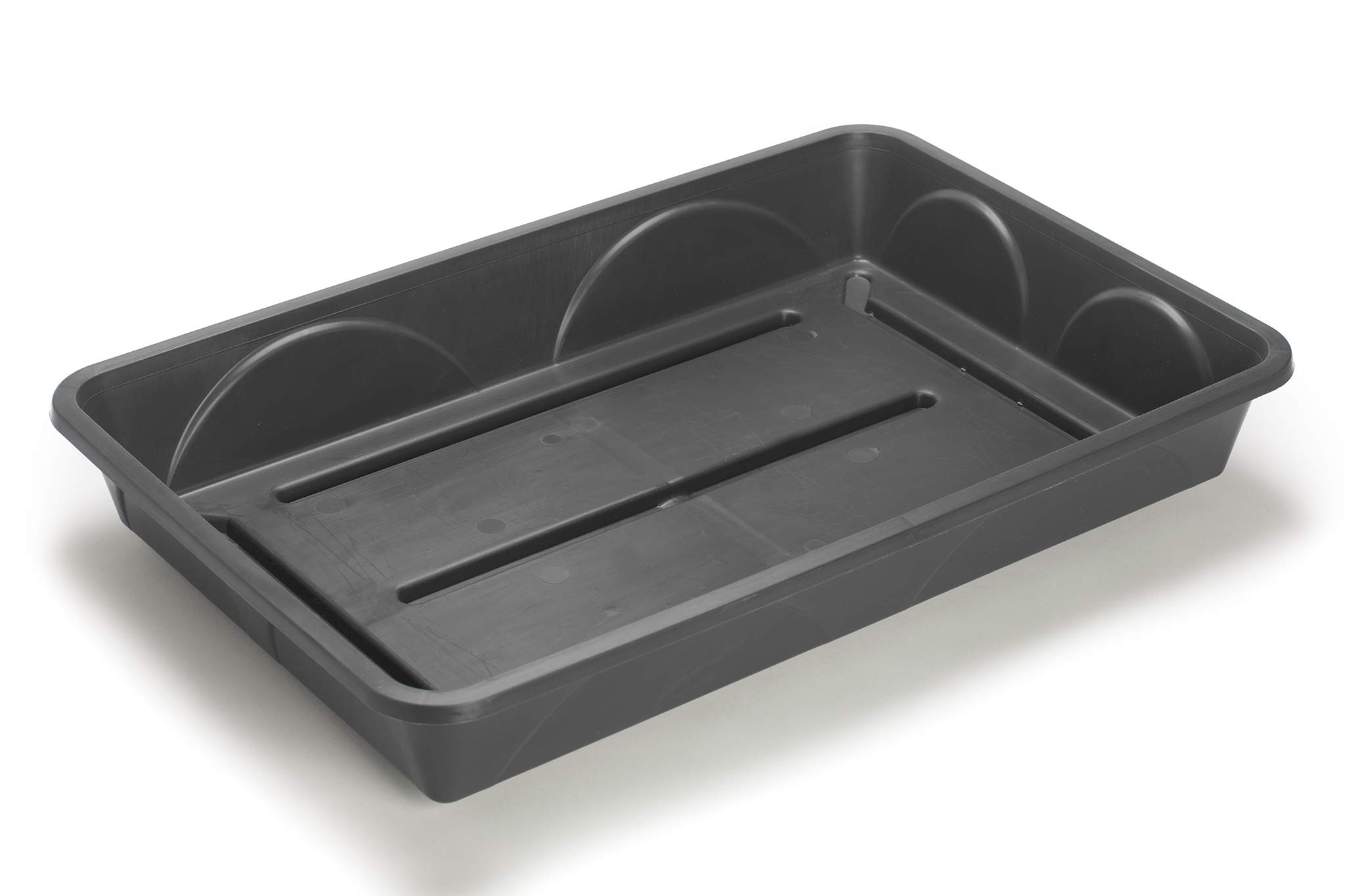 EarlyGrow MPL50040/S/3 Heavy Duty Large Seed or Gravel Tray 58 x 38 x 9.5 Centimetres - Pack of 3 - Black