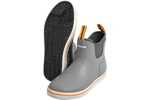 Hunthor Men’s Fishing Boots, Waterproof Deck Boots Anti-Slip Rubber 3mm Breathable Neoprene Rain boots. Ideal for Fishing and Outdoor Activities