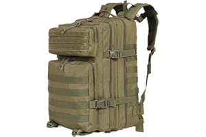 CINGHI LUSSO Military Tactical Backpacks 45L Assault Pack Bag Large Rucksack with MOLLE Webbing System For Men Camping Hiking Trekking