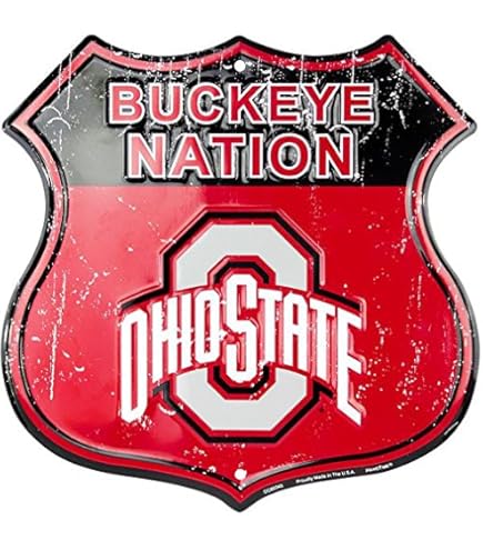 Ohio State Buckeyes Sign Metal Parking - Sports Fan Shop