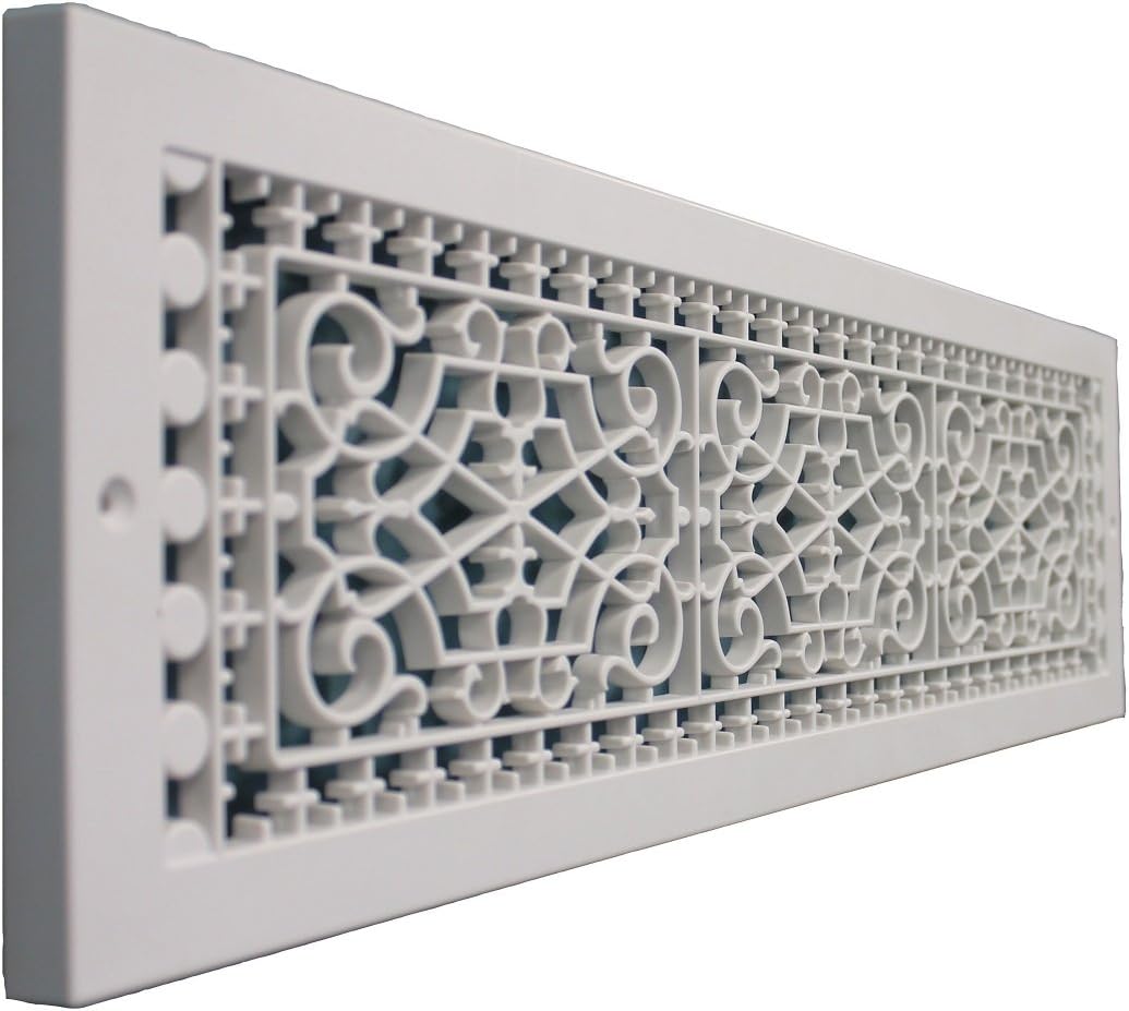 SMI Ventilation Products VBB628 Cold Air Return - 6 in x 28 in Victorian Style Base Board - Overall Dimensions 8 in x 30 in