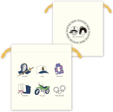Amazon Co Jp 名探偵コナン 巾着 アイテム柄 服部平次 遠山和葉 ホビー