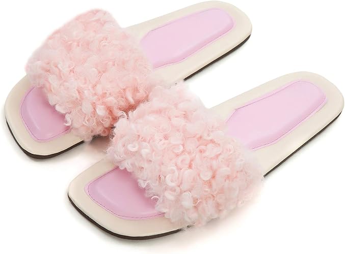 fluffy slippers amazon