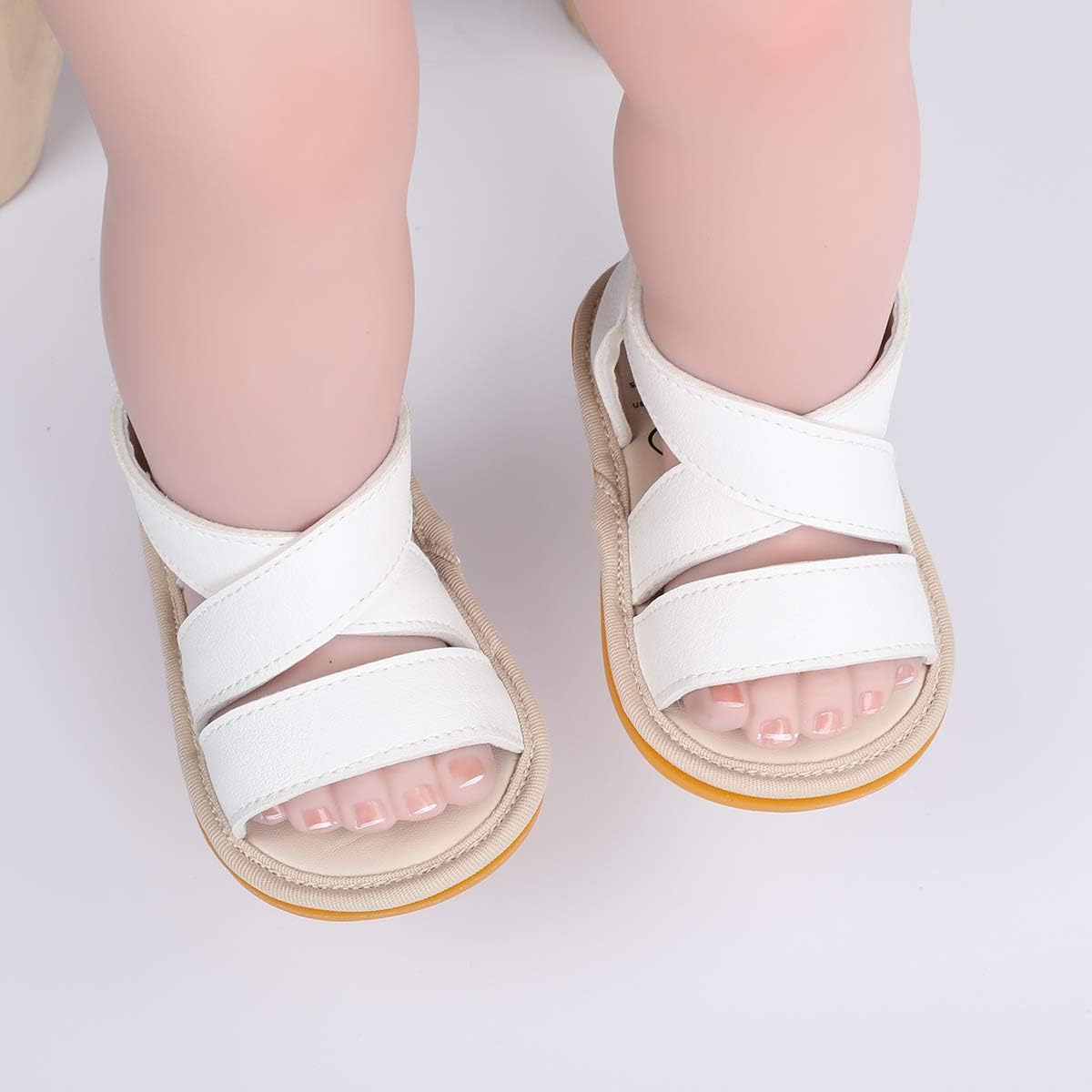  | BENHERO Baby Toddler Infant Girls PU Leather Soft Sole Closed Toe Anti-Slip Summer Sandals Flower Princess Flat Shoes | Sandals