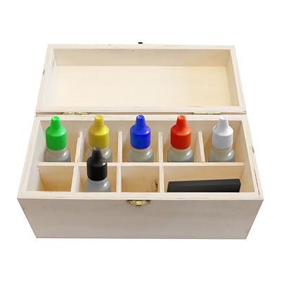 GOLD TEST ACID 10K 14K 18K 22K SILVER PLATINUM TESTING KIT + Stone + Wooden Box