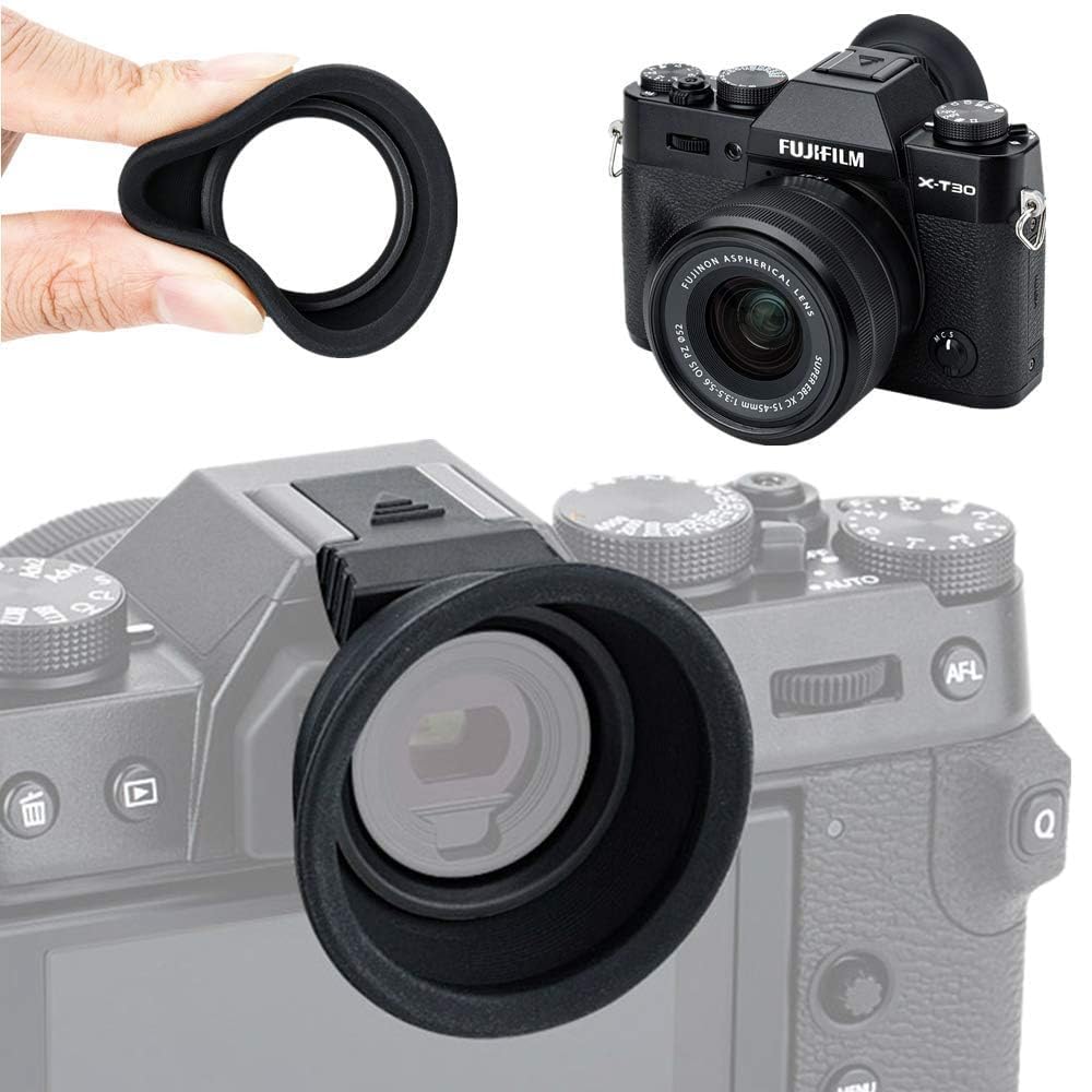 Eyecup Rubber Eyepiece for Fujifilm Fuji X-T30III X-T30II X-T30 X-T20 X-T10 Viewfinder (Hot Shoe Mount Installation)