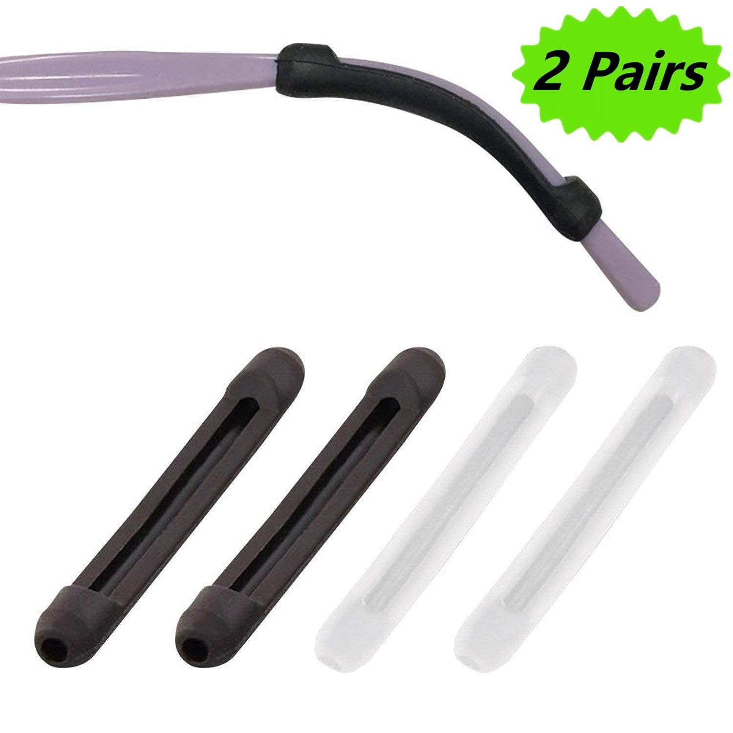 Eyewear Retainers 2 Pairs Soft Silicone Antislip Ear Pads Eyeglasses