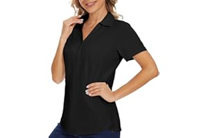 CASEI Women's Polo Shirt Short Sleeve Golf Quick Dry T Shirts UPF 50+ Athletic Casual Work Shirts Tops for Women