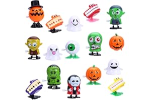 CCINEE 16pcs Wind-up Toys Assorted Clockwork Toys Supply for Halloween Party Favor Goody Bag Filler