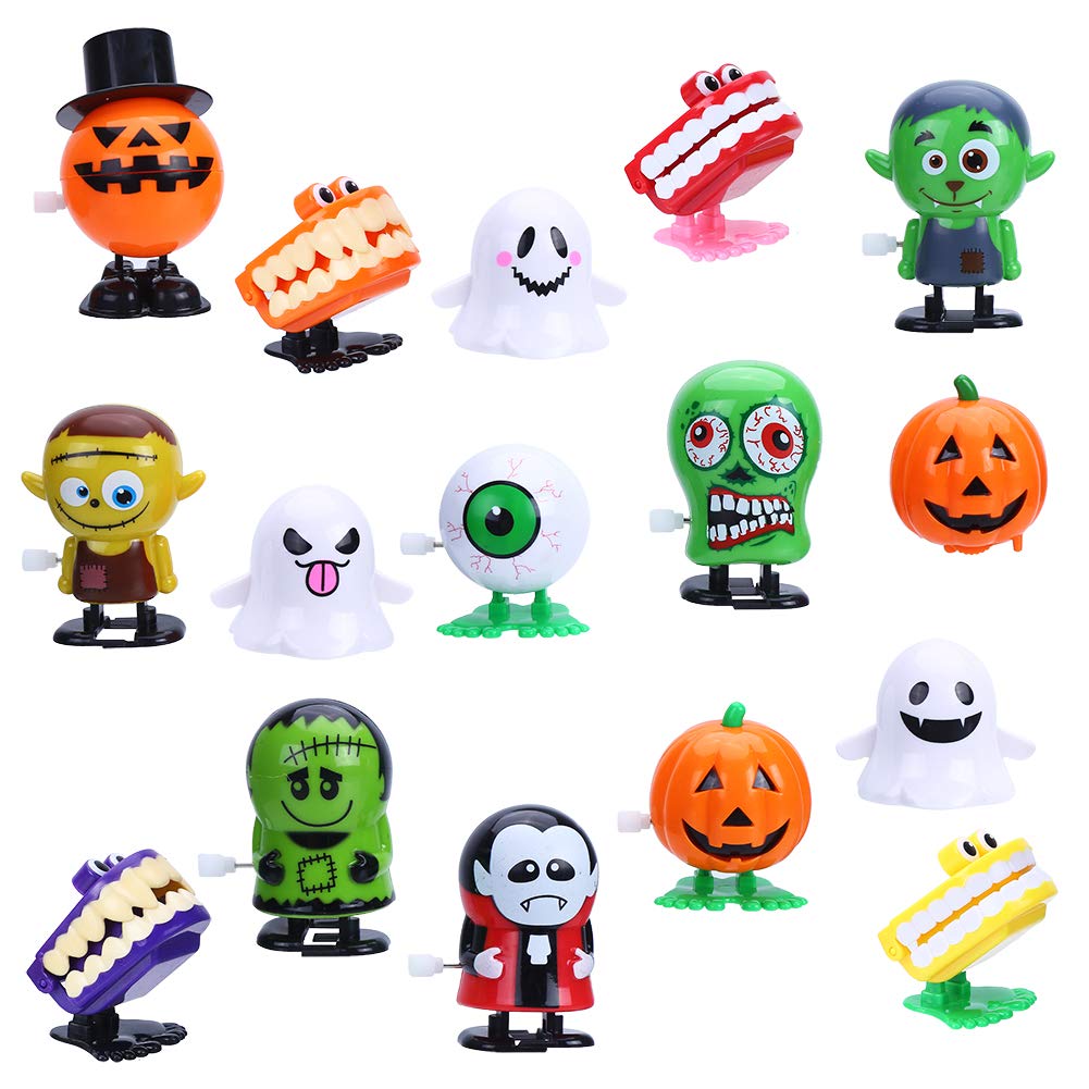 Photo 1 of CCINEE 16pcs Wind-up Toys Assorted Clockwork Toys Supply for Halloween Party Favor Goody Bag Filler