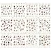 Bhbuy Christmas Snowflakes Snowmen 3D Nail Art Stickers