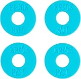 Ernie Ball Strap Blocks 4pk Blue Silicone Rubber Fits Most Strap Buttons view 2