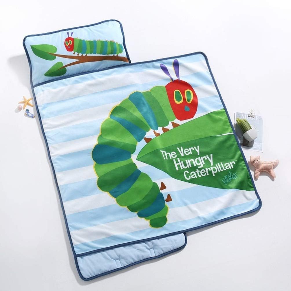 Dfty Cartoon Cute Caterpillar Pattern Soft Organic Blanket Siesta Pad Siesta Bag Kids Sleeping Bags Portable Siesta Pad Pillow Detachable 50 130cm Light Blue Caterpillar Amazoncouk Kitchen Home