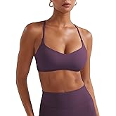 YEOREO Y Back Sports Bras for Women Padded Racerback Bra Paisely Light Impact Adjustable Straps Gym Workout Tops