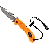 Cressi Underwater Dive Knife - Stainless Steel Dual Serrated and Smooth Blade - Ideal for Freediving and Scuba Diving - Chaku