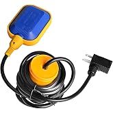 OELFFOW (With Counterweight) Sump Pump Universal Tethered Float Switch AC 15A 110~250V Piggyback Style Plug with 10 Feet Cord, Used in Sewage Pump, Water Tank, Septic Tank Pump, etc.