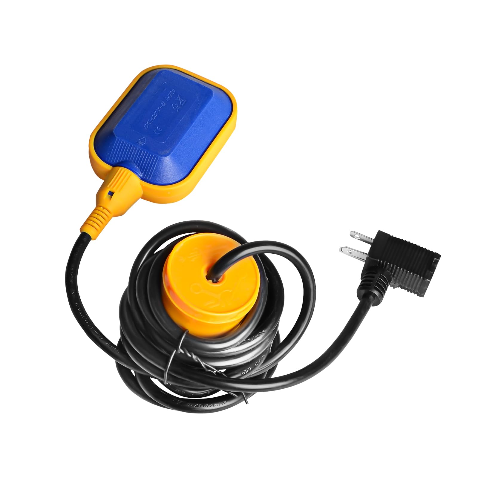 Photo 1 of OELFFOW (with Counterweight) Sump Pump Universal Tethered Float Switch AC 15A 110~250V Piggyback Style Plug with 10 Feet Cord, Used in Sewage Pump, Water Tank, Septic Tank Pump, etc.