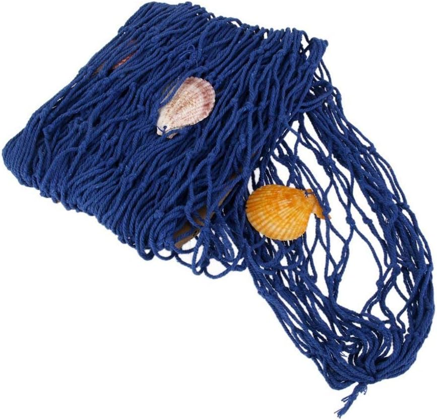 LUOEM Decorative Fishing Net Nautical Seaside Netting With Shell Party