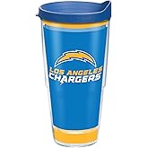 Tervis Made in USA Double Walled NFL Los Angeles Chargers Insulated Tumbler Cup Keeps Drinks Cold & Hot, 24oz, Touchdown