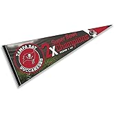 Tampa Bay Buccaneers 2 Time Bowl Champions Pennant Banner Flag