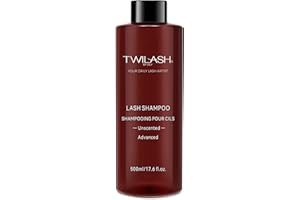 TWILASH BY DLY 500ml Lash Shampoo Bulk, High-Purity Eyelash Cleanser for Extensions, Safe Makeup Remover, Non-irritating or Burning Formula Eyelid Foaming Cleanser for Professional Salon and Home Use (Unscented)