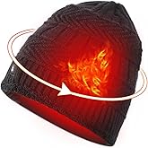 ARRIS Heated Beanie Hat with 3 Heating, Soft Knit Electric WinteHat for Skiing Hunting