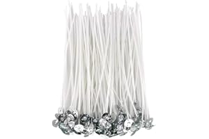 100-Piece Pre-Waxed Cotton Candle Wicks - Low Smoke for Candle Making