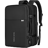 MARK RYDEN Travel Backpack for Men, 40L Carry On Backpack, Water Resistant 17.3 Inch Laptop Backpack with USB Charging Port for Business Work College Weekender Travel-Black