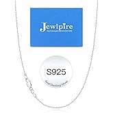 Jewlpire 1mm 1.2mm Cable Chains 925 Sterling Silver Chain Necklace for Women, 14k Gold Plated Chain for Women Sturdy Womens Chains Necklace, 14 16 18 20 22 24 Inch