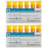 SNAWOP Gutta Percha Paper Points 2 Packs .02/.04/.06 Taper for Dental Endodontic Root Canal Treatment (#20, .06 Taper)