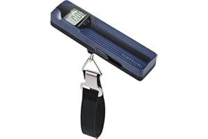 travel inspira Luggage Scale Battery-Free, Travel Essentials, Portable Handheld Digital Suitcase Weight Scale for for Travel Accessories, 110lbs/50kg (Dark Blue)