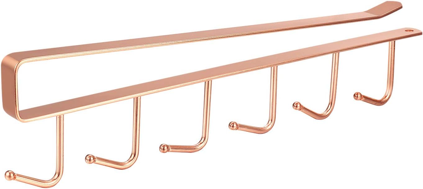 XiaheipiTea Cup Mug Trees Hooks Holder, Under Cabinet Hanger Rack, Cupboard Organizers Hanging Shelf, Kitchen Storage & Organisation for Home Hooks
