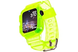 Blingbrione Clear Band Compatible Apple Watch Women 38mm 40mm 41mm 42mm 44mm 45mm 46mm Men,Transparent Jelly Soprt Strap with Cover Case Protector for iWatch Series 11 10 9 8 7 6 5 4 3 2 1 SE Blue Pink White Fluorescent Green