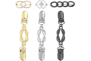 Penitue 6pcs Dress Cinch Clip, 4 Styles & Colors Cinch Clips for Women Vintage Tightener for Sweater Waist Clothes Cincher Pa