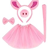 Tihebax Animal Costume Set for Women - Animal Ears Headband, Face Stickers, Tail,Bowtie, and Skir