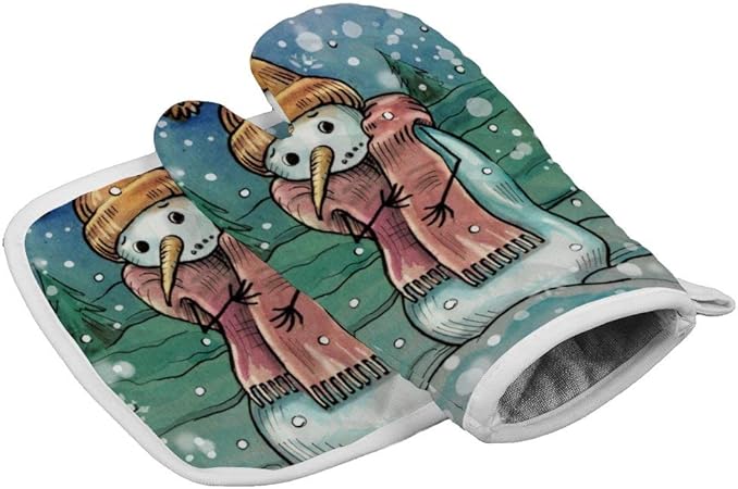 Bearget - Manoplas para horno y agarraderas de congelación de muñeco de