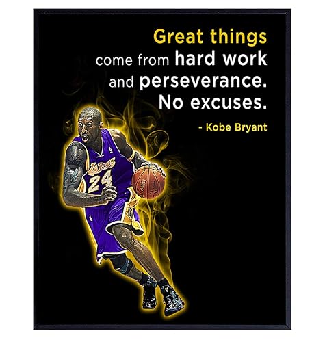 Amazon Com Kobe Bryant Motivational Quote Wall Art 8x10 Basketball Photo Print Gift For Hoops Team Coach La Lakers Fan Entrepreneur Teacher Home And Office Decor Boys Room Teen Bedroom