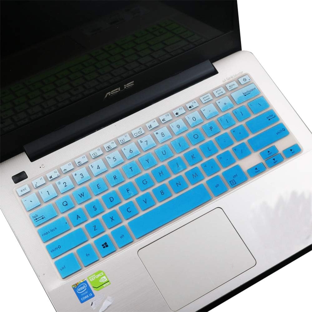 Keyboard Cover Design for ASUS ZenBook Flip 14 UX461(UA/UN) |VivoBook S406UA TP461UN 14" |ASUS ZenBook 13 UX331UN U3100 13.3" Protective Skin （Gradual Blue）