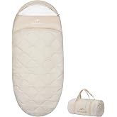 Naturehike XXL Oval Sleeping Bag for Adults with PFAS-Free Fabric | Protein Fibers Sleeping Bag with Arm Zippers for All Seasons, Machine Washable Sleeping Bags for Camping Home Office