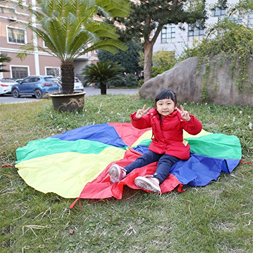 CH Child Kid Sports Development Outdoor Colorful Umbrella Parachute Toy