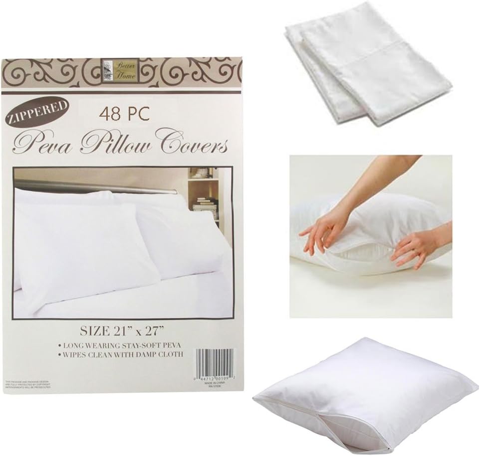 Amazon Com 48 White Hotel Pillow Plastic Cover Case Waterproof