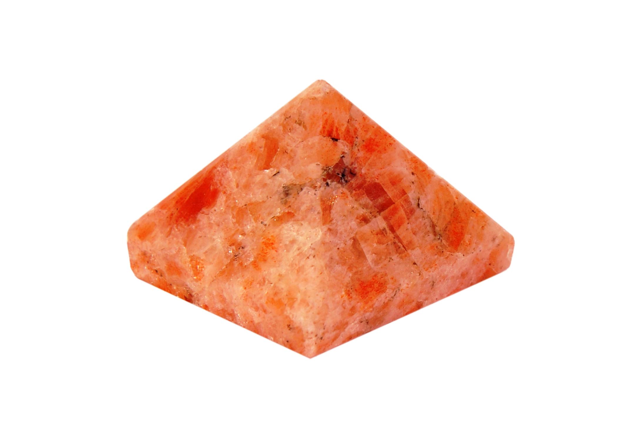 Purpledip Sunstone Pyramid: Orange to Red-Brown Sunstone, Loose Cut Gemstone