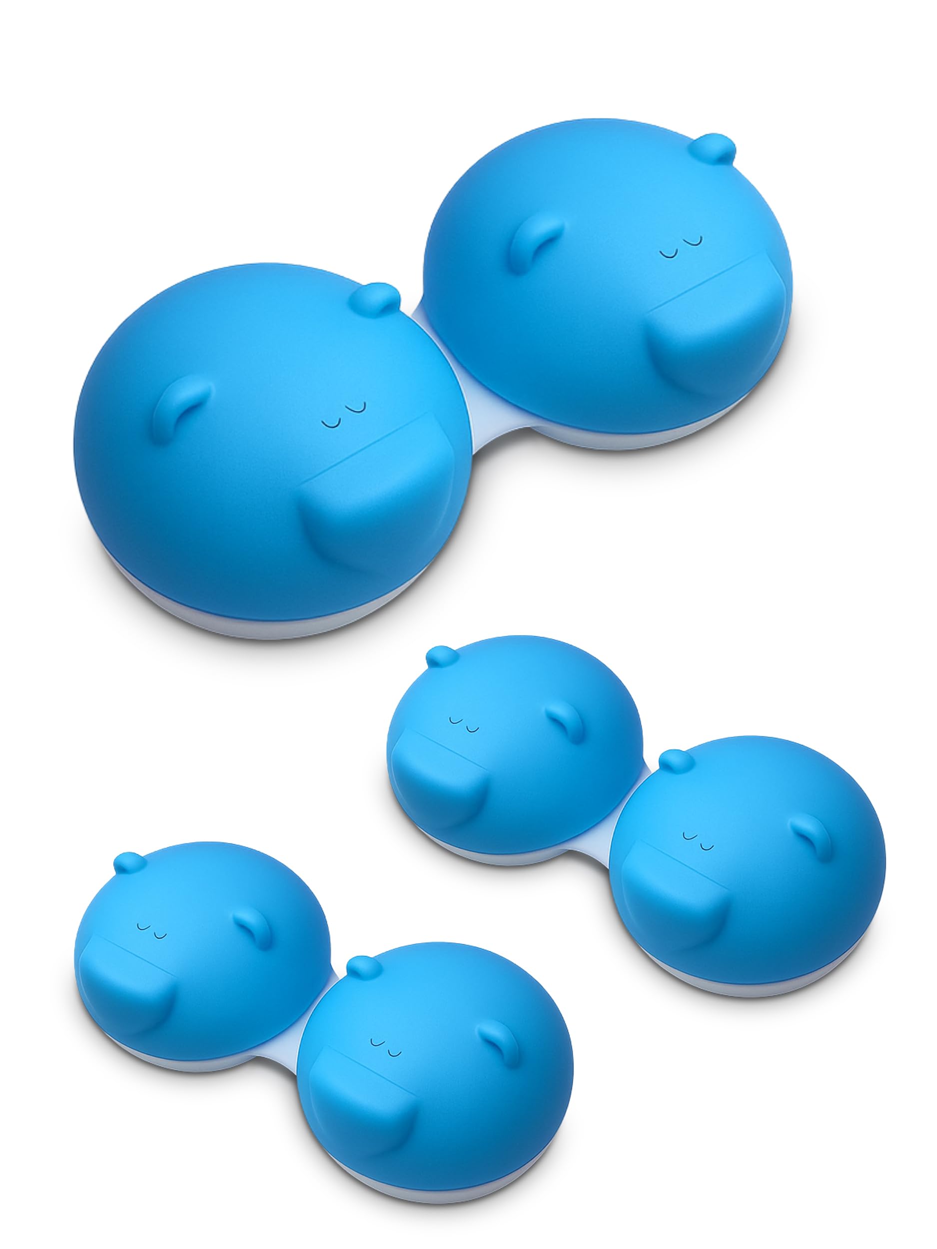SPORTS WORLD VISION 3PCS Blue Bear Range Contact Lens Cases | Cute Animal Lens Holder Case | Lightweight, Portable & Distinctive Design |Contact Lens Travel case, Storage/Soaking Lens Solution Box