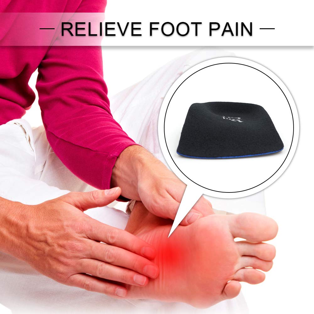 Dr. Foot\'s 3/4 Length Orthotic Inserts, Self-Adhesive Half Shoe Insoles for Flat Feet, Plantar Fasciitis, Fallen Arches, Over-Pronation, Heel Spurs, Feet Fatigue (L - Women\'s 11-13 | Men\'s 9.5-11)