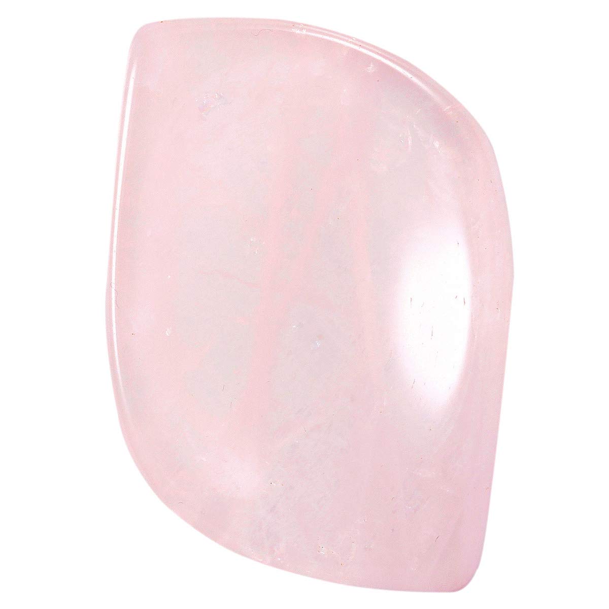 Nupuyai Rose Quartz Thumb Worry Stone, Healing Crystal Pocket Palm Stone for Reiki Anxiety Stress Relief, Rhombus — image 1