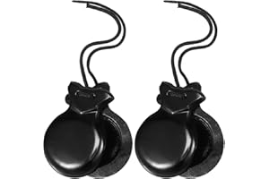 Totority Spanish Wooden Castanets Pair Handheld Percussion Instruments Lightweight Finger Castanets for Adult Music Education and Flamenco Performance