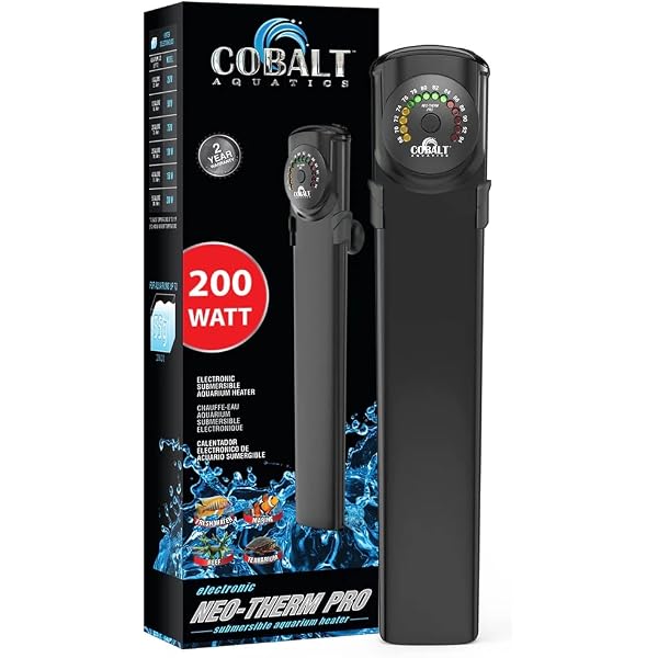Amazon.com : Cobalt Aquatics Neo-Therm Pro Aquarium Heater (200 watt),  Fully-Submersible Freshwater, Saltwater, Thermostat, Thermometer,  Shatterproof : Pet Supplies