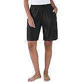 Joyaria Women Bamboo Viscose Bermuda Pajama Shorts Knee length Sleep Shorts with Pocket