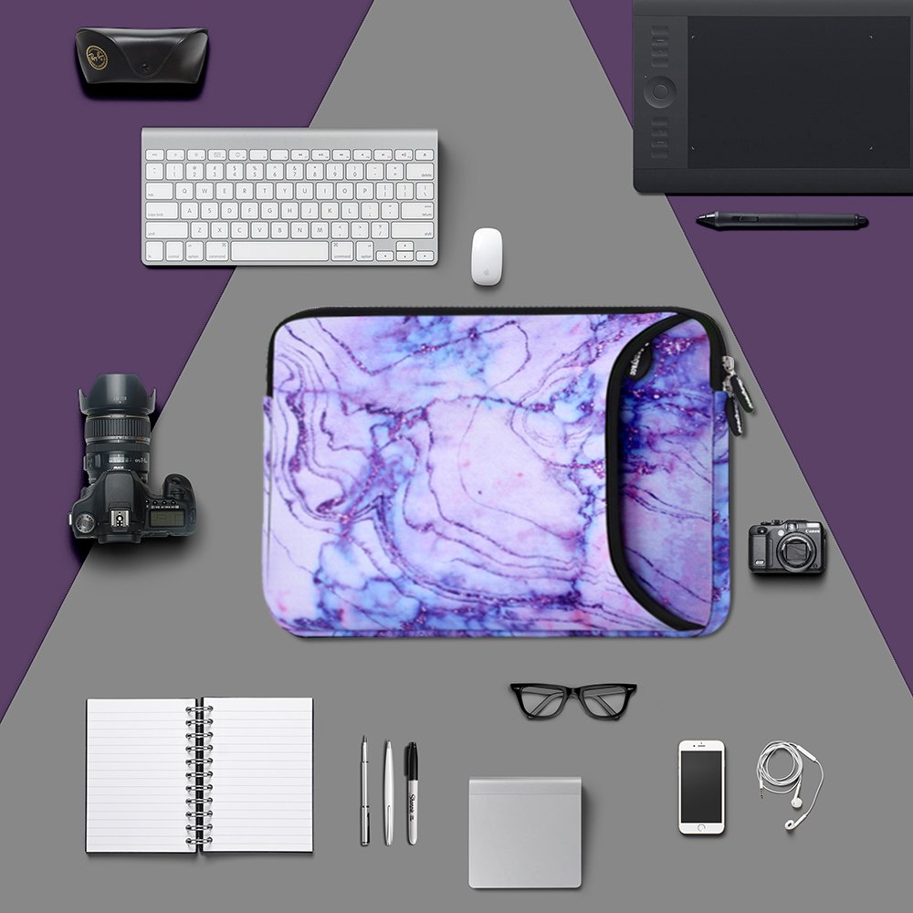 Sancyacc Laptop Sleeve, Sleeve Bag for 13-13.3 Inch, Water-resistant Fabric laptop Case with Pocket for Macbook, Acer Aspire, Toshiba Satellite, Dell, Chromebook Notebook (Shining Purple)